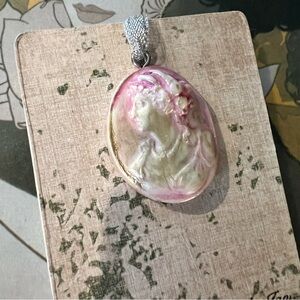 Hand Painted Metallic Pendent